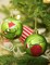 16Pcs Christmas Ball Ornaments (Lime Green Red and White
